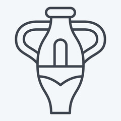 Icon Vase. related to South Africa symbol. line style. simple design illustration