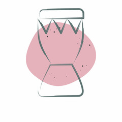 Icon African Drum. related to South Africa symbol. Color Spot Style. simple design illustration