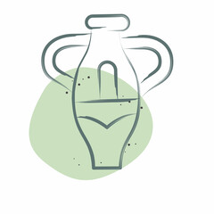 Icon Vase. related to South Africa symbol. Color Spot Style. simple design illustration