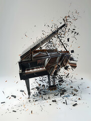 Explosive musical instrument wall art the indication of greatness and fame in music - obrazy, fototapety, plakaty
