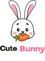 Cute bunny logo design