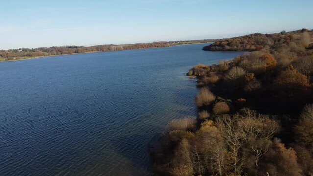Rutland Water aerial view - England, Rutland, Edith Weston, UK
