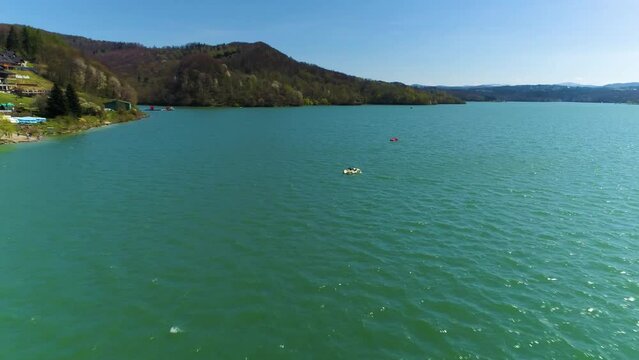 View Of The Solina Lake Bieszczady Aerial Poland
