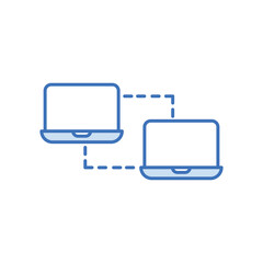 Computer Link icon design with white background stock illustration