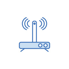Wireless Modem icon design with white background stock illustration