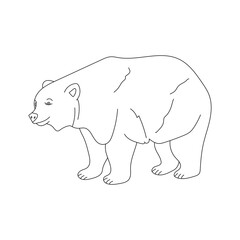 Outline Bear Clipart. Cartoon Wild Animals Clipart Set for Lovers of Wildlife. 