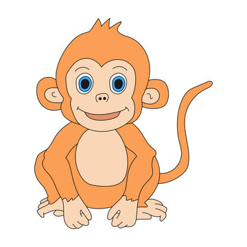 Monkey Clipart for Lovers of Wildlife and Wild Animals. cartoon Monkey 
