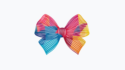 Degraded line lines tie bow party carnival flat