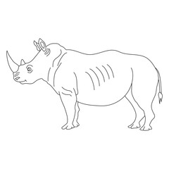 Rhino Clipart for Wildlife and Wild Animals Lovers. Cartoon Rhinoceros Clipart