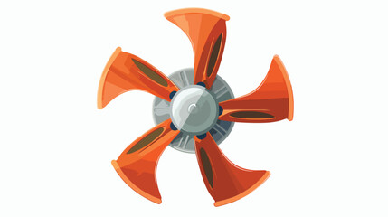 Fan Propeller isolated on white background flat