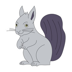 Kawaii Squirrel Clipart. Cartoon Squirrel Clipart
