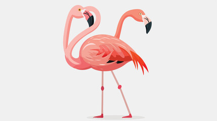Flamingo bird Icon on White Background  Simple