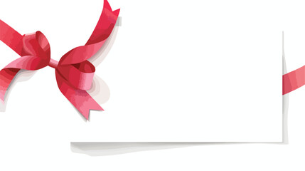 Illustration of message frame with ribbon flat