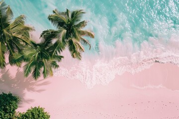 Photo relaxing aerial beach scene summer vacation holiday template banner perfect aerial drone top view - Generative ai