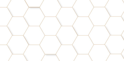 Abstract background with hexagons. hexagon polygonal pattern background vector. seamless digital science technology honeycomb bright white abstract honeycomb background.	
 - obrazy, fototapety, plakaty