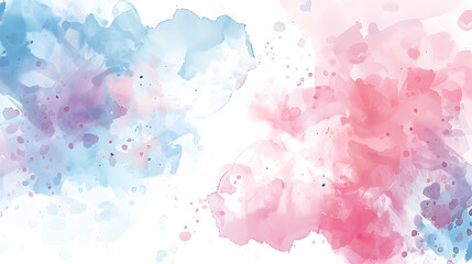 Watercolor for textures. Abstract watercolor background. Spray paint, ink stains on the paper. Color pink, blue. rose quartz, serenity on white and transparent background - obrazy, fototapety, plakaty