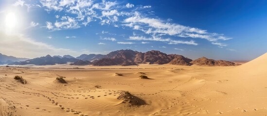 View of the vast expanse of desert during the day