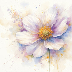 Delicately Elegant Watercolor Floral Masterpiece - 777965195
