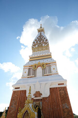Golden pagoda in Phra That Phanom Woramahaviharn Temple, Nakhon Phanom Province , Thailand.