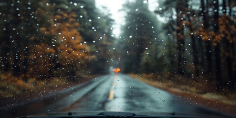 rain on the road