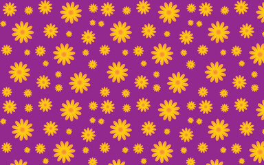 Fototapeta na wymiar orange daisies on purple background for wallpaper or background PNG