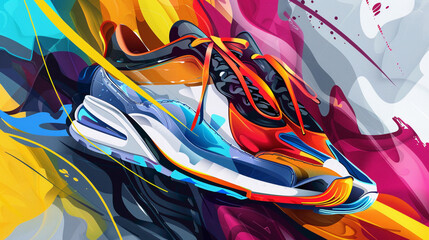 Multicolour designs Sneaker shoes in vivid Style.
