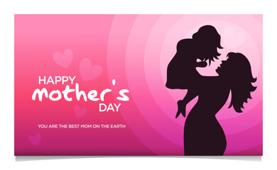 Happy mother's day landing page, poster, banner template
