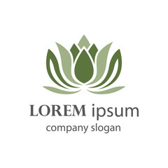 Fototapeta premium Elegant and beautiful blooming flower logo illustration