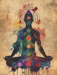 The 7 Chakras - Colourful Illustration