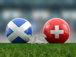 Football euro cup group A Scotland vs Switzerland