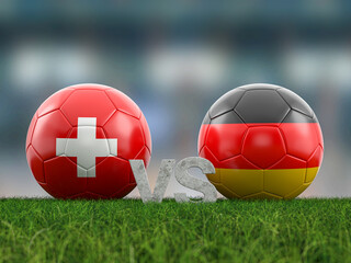 Fototapeta premium Football euro cup group A Switzerland vs Germany