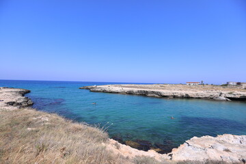 view of the sea from the sea monopoli italy