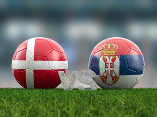 Football euro cup group C Denmark vs Serbia