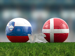 Football euro cup group C Slovenia vs Denmark