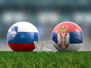 Football euro cup group C Slovenia vs Serbia