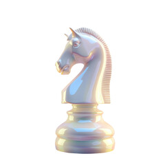 A white horse head on a chessboard