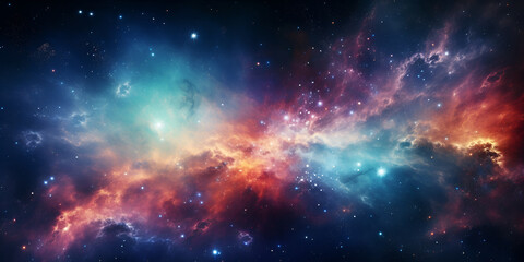Galaxy space with stars cosmic discover cosmology vastness background
 - obrazy, fototapety, plakaty
