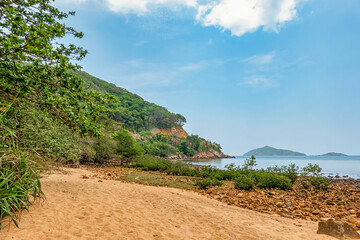Mr Cau beach or Bai Ong Cau and mangroves on Con Dao island, Ba Ria Vung Tau, Vietnam
