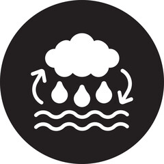 water cycle glyph icon