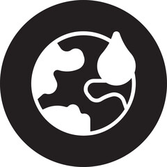 earth day glyph icon