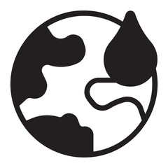 earth day glyph icon