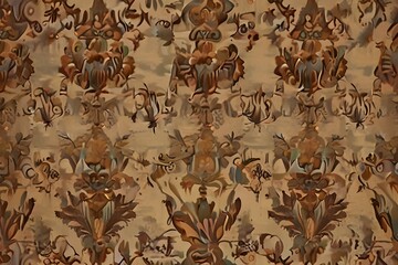 ancient Victorian wallpaper with a romantic feel ideal for backgrounds Generative AI