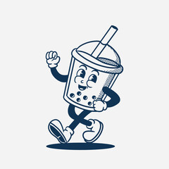 mascot logo with retro style good for brand design