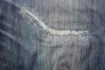 Blue jeans fabric background texture.