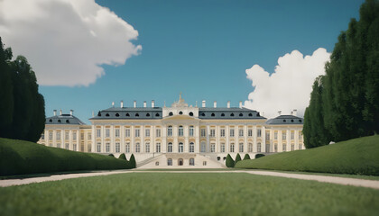 Chateau de Versailles, France. 3d render. Generative AI
