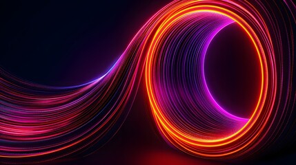 a neon high tech black hole portal 