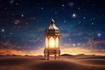 Eid mubarak and ramadan kareem greetings with islamic lantern and mosque. Eid al fitr background