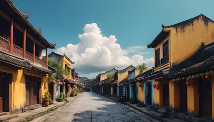 Old town of Lijiang, Yunnan province, China. Generative AI - obrazy, fototapety, plakaty