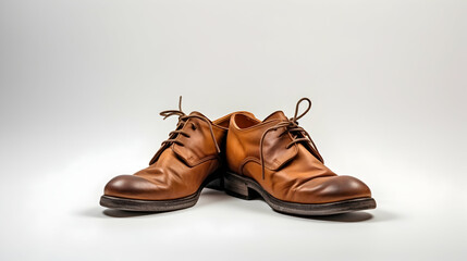 Isolated brown shoes