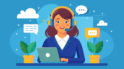Clean Illustration Representing Customer Service and Support